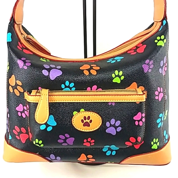 NWOT PAW PRINT SATCHEL BAG THE ANIMAL RESCUE SITE CLASSIC STYLE MEDIUM - Picture 3 of 9